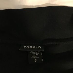 Off shoulder black top